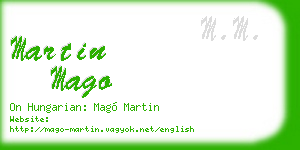 martin mago business card
